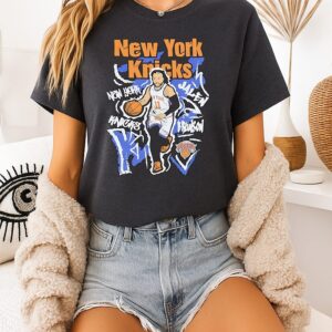 Jalen Brunson New York Knicks Player Sketch Graphic T-Shirt