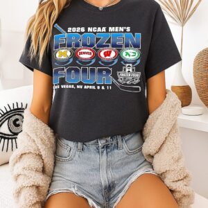 NCAA Men’s Frozen Four Champions 2026 Las Vegas Michigan Denver Wisconsin North Dakota T-Shirt