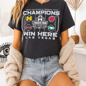 NCAA Men’s Frozen Four Champions 2026 Win Here Las Vegas Ice Rink T-Shirt