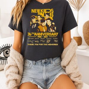 New Kids On The Blood 1985-2021 36th Anniversary Thank You For The Memories Signatures T-Shirt