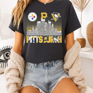 Pittsburgh City Sports Players Names City Skyline 2026 T-Shirt