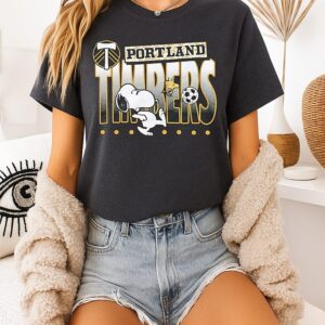 Portland Timbers Mls X Peanuts Snoopy And Woodstock T-Shirt
