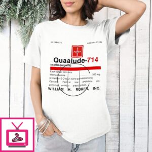 Quaalude-714 Methaqualone Medicine Label T-Shirt