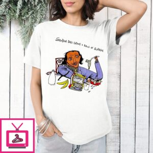 Salvidor Dali Eating A Bowl Of Surreal Caricature T-Shirt