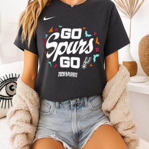San Antonio Spurs Nike 2026 NBA Playoffs Mantra Go Spurs Go T-Shirt