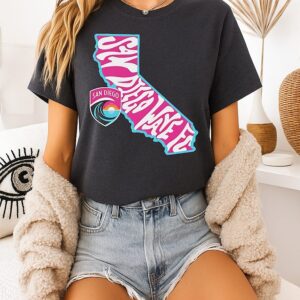 San Diego Wave Fc Groovy State Map 2026 T-Shirt