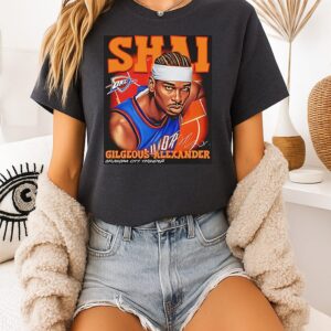 Shai Gilgeous-Alexander Okc Thunder 2026 Signature Airbrush T-Shirt