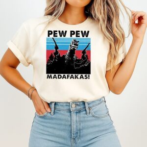 T-Rex Pew Pew Madafakas Dinosaurs T-Shirt
