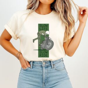 Biker Slow Life Slow Ride Graphic T-Shirt