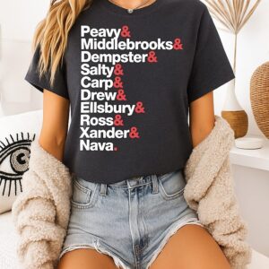 Boston Red Sox Peavy And Middlebrooks And Dempster And Salty And Salty And Carp T-Shirt