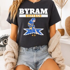 Bowen Byram Buffalo Sabres 4 D Retro Hockey T-Shirt