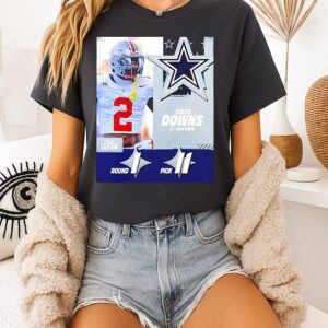 Dallas Cowboys Round 1 Pick 11 Caleb Downs NFL Draft 2026 T-Shirt