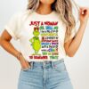 Grinch Just A Woman Hell No I Am A Big Cup Of Wonderful Covered In Awesomesauce Splash Of Bitch T-Shirt