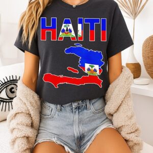 Haiti Flag Day 2026 Map Flag T-Shirt