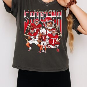 Isaiah Sategna Iii Oklahoma Sooners Football Collage Graphic T-Shirt