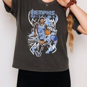 Ja Morant Memphis Grizzlies Basketball Player Sketch T-Shirt