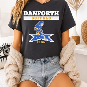 Justin Danforth Buffalo Sabres 15 Rw Retro Hockey T-Shirt
