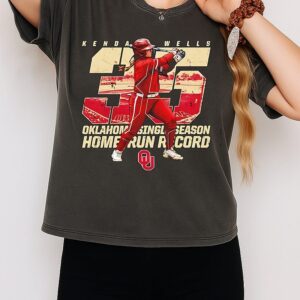Kendall Wells Oklahoma Single Season 35 Home Runs Record T-Shirt