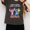 Lilo Stitch I Don’t Always Listen To My Wife But When I Do Things Tend To Work Out Better T-Shirt
