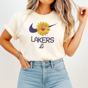 Los Angeles Lakers NBA Flower Graphic T-Shirt