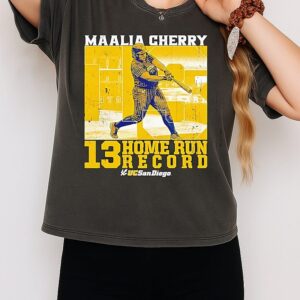 Maalia Cherry Uc San Diego Softball 13 Home Run Record T-Shirt