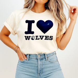 Minnesota Timberwolves I Love Wolves Graphic T-Shirt