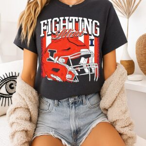 NCAA Football Illinois Fighting Illini Vintage Helmet T-Shirt