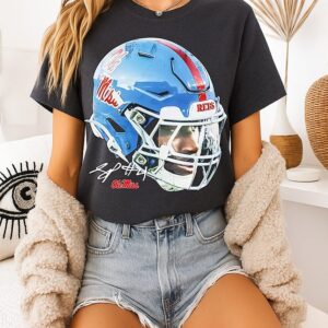 NCAA Football Ole Miss Rebels Suntarine Perkins Game Face Signature T-Shirt