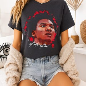 NCAA Men’s Basketball Arkansas Razorbacks Karter Knox Game Face Signature T-Shirt