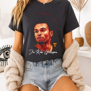 NCAA Men’s Basketball Tennessee Volunteers Ja’kobi Gillespie Game Face Signature T-Shirt