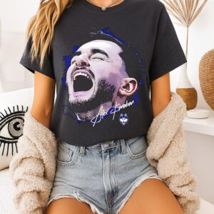 NCAA Men’s Basketball Uconn Huskies Alex Karaban Game Face Signature T-Shirt