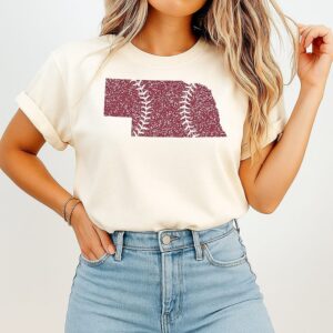 Nebraska Baseball Map T-Shirt