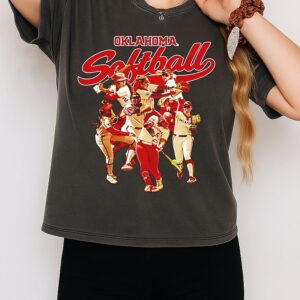 Oklahoma Sooners Softball Player Collage Graphic T-Shirt