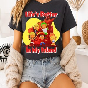 One Piece Monkey D Luffy And Friends Life’s Better In My Island Cartoon T-Shirt