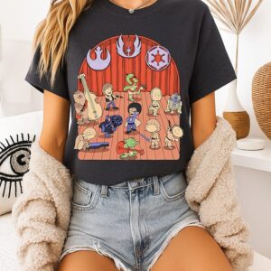 Peanuts X Star Wars Characters Dancing Cartoon T-Shirt