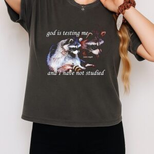 Raccoon God Is Testing Me And I Have Not Studied T-Shirt