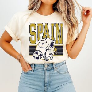Snoopy And Woodstock X Spain Soccer World Cup 2026 T-Shirt