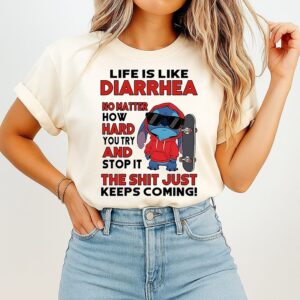 Stitch Life Is Like Diarrhea No Matter How Hard You Try And Stop It T-Shirt