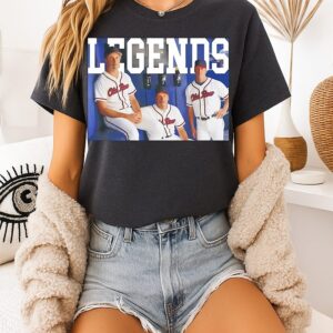 The Big Three Atlanta Braves Baseball 1993-2002 T-Shirt