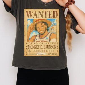 Wanted Dead Or Alive Monkey D. Brunson Knicks Vintage T-Shirt