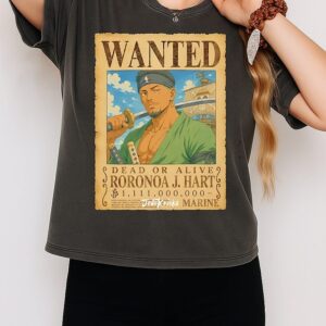 Wanted Dead Or Alive Roronoa J. Hart New York Knicks Vintage T-Shirt