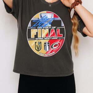 Adin Hill Carolina Hurricanes Vs Vegas Golden Knights 2026 Stanley Cup Final Autographed Matchup T-Shirt