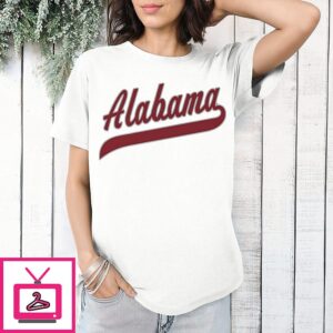 Alabama Baseball Logo Script Vintage T-Shirt