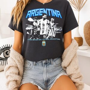 Argentina Messi And Team Asociacion Del Futbol Argentino T-Shirt