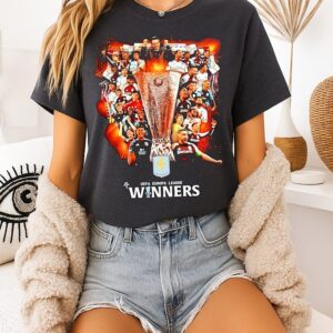 Aston Villa Fc 2026 Europa League Winners Trophy T-Shirt