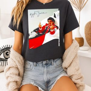Ayrton Senna Middle Finger Signature Meme T-Shirt 2