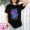 Buffalo Bills And New York Yankees Two Teams One Heart Scratch T-Shirt