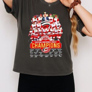 Carolina Hurricanes 2026 NHL Eastern Conference Champions Autographed T-Shirt
