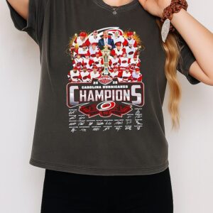 Carolina Hurricanes 2026 NHL Eastern Conference Champions Collage Team Signatures T-Shirt