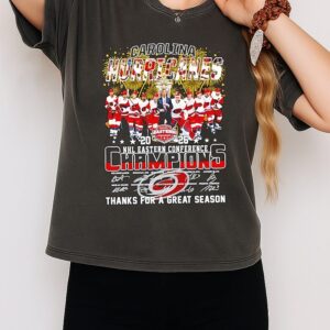 Carolina Hurricanes 2026 NHL Eastern Conference Champions Thank For A Great Season Signatures T-Shirt